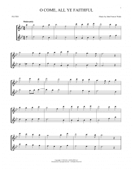 page one of O Come, All Ye Faithful (Flute Duet)
