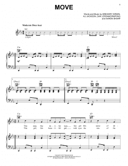page one of Move (Piano, Vocal & Guitar Chords (Right-Hand Melody))