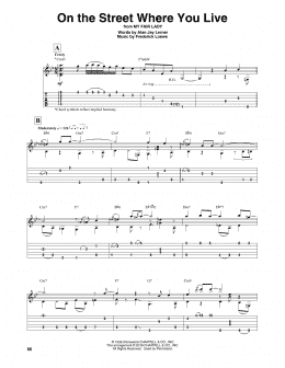 page one of On The Street Where You Live (Solo Guitar)
