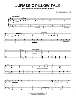page one of Jurassic Pillow Talk (from Jurassic World: Fallen Kingdom) (Piano Solo)