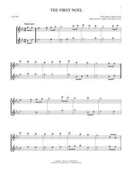 page one of The First Noel (Flute Duet)