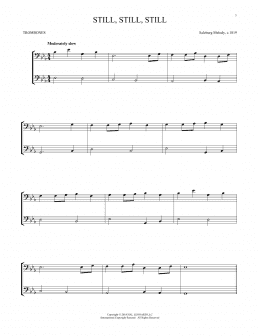 page one of Still, Still, Still (Trombone Transcription)