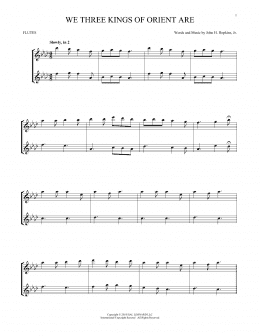 page one of We Three Kings Of Orient Are (Flute Duet)