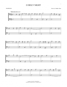 page one of O Holy Night (Trombone Transcription)