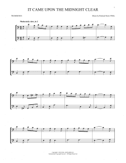 page one of It Came Upon The Midnight Clear (Trombone Transcription)