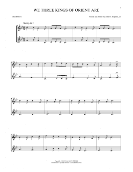 page one of We Three Kings Of Orient Are (Trumpet Duet)