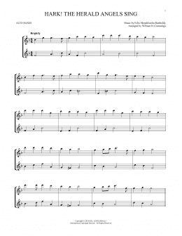 page one of Hark! The Herald Angels Sing (Alto Sax Duet)