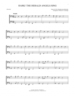 page one of Hark! The Herald Angels Sing (Cello Duet)
