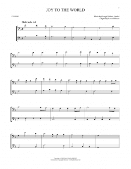 page one of Joy To The World (Cello Duet)