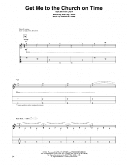 page one of Get Me To The Church On Time (Solo Guitar Tab)