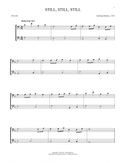 page one of Still, Still, Still (Cello Duet)