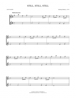 page one of Still, Still, Still (Alto Sax Duet)