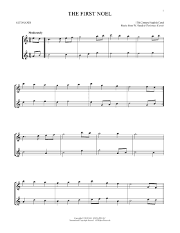 page one of The First Noel (Alto Sax Duet)