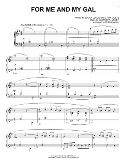 page one of For Me And My Gal [Jazz version] (arr. Phillip Keveren) (Piano Solo)