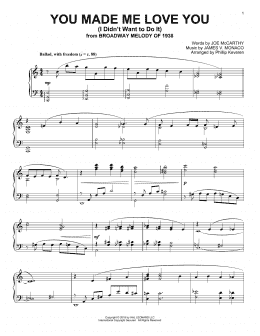 page one of You Made Me Love You (I Didn't Want To Do It) [Jazz version] (arr. Phillip Keveren) (Piano Solo)