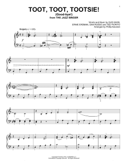 page one of Toot, Toot, Tootsie! (Good-bye!) [Jazz version] (arr. Phillip Keveren) (Piano Solo)