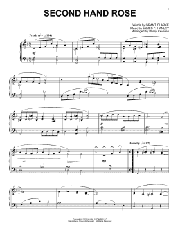 page one of Second Hand Rose [Jazz version] (arr. Phillip Keveren) (Piano Solo)