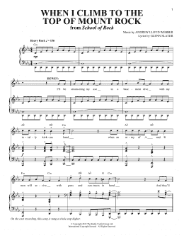page one of When I Climb To The Top Of Mount Rock (from School of Rock: The Musical) (Piano & Vocal)