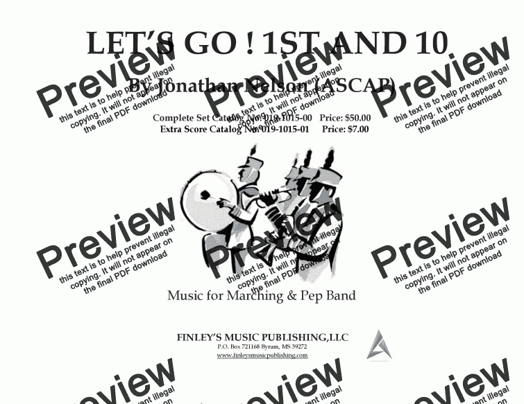 page one of Let's Go ! 1st and 10 [COMPLETE SET 8.5 X 11 LANDSCAPE]