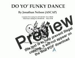 page one of Do Yo Funky Dance [COMPLETE SET 8.5 X 11 LANDSCAPE]