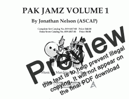 page one of Pak Jamz Volume 1 [COMPLETE SET 8.5 X 11 LANDSCAPE]