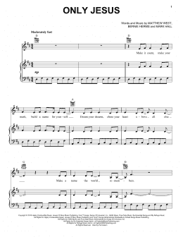 page one of Only Jesus (Piano, Vocal & Guitar Chords (Right-Hand Melody))