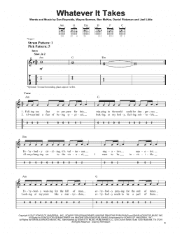 page one of Whatever It Takes (Easy Guitar Tab)