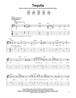 page one of Tequila (Easy Guitar Tab)