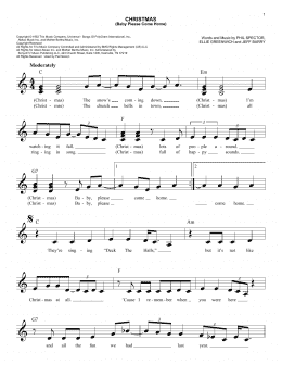 page one of Christmas (Baby Please Come Home) (Easy Lead Sheet / Fake Book)