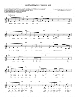page one of Christmases When You Were Mine (Easy Lead Sheet / Fake Book)