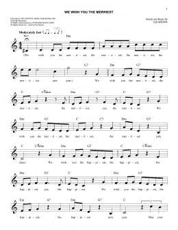 page one of We Wish You The Merriest (Easy Lead Sheet / Fake Book)