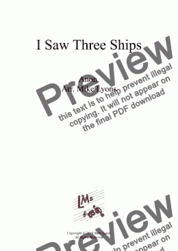 page one of Wind Quintet - I Saw Three Ships