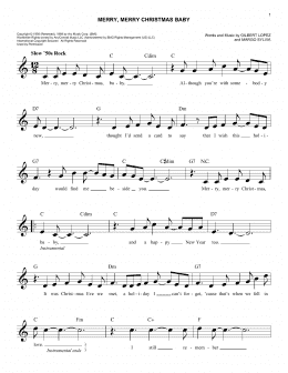 page one of Merry, Merry Christmas Baby (Easy Lead Sheet / Fake Book)
