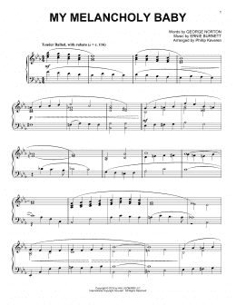 page one of My Melancholy Baby [Jazz version] (arr. Phillip Keveren) (Piano Solo)