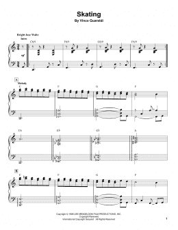 page one of Skating (Piano Transcription)