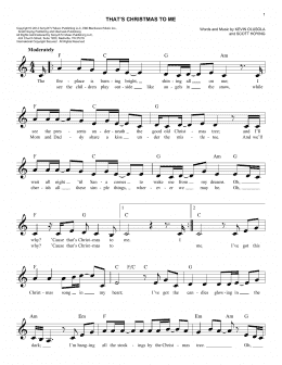 page one of That's Christmas To Me (Easy Lead Sheet / Fake Book)