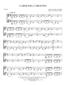 page one of Caroling, Caroling (Violin Duet)
