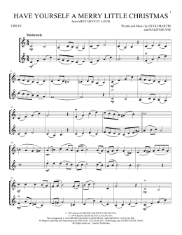 page one of Have Yourself A Merry Little Christmas (Violin Duet)