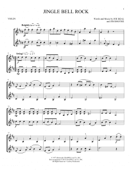 page one of Jingle Bell Rock (Violin Duet)
