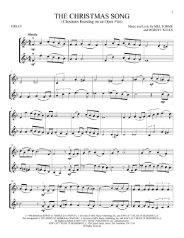 page one of The Christmas Song (Chestnuts Roasting On An Open Fire) (Violin Duet)