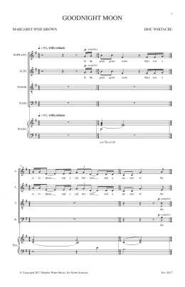 page one of Goodnight Moon (SATB Choir)