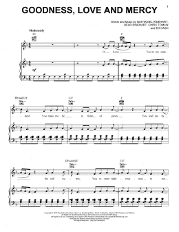 page one of Goodness, Love And Mercy (Piano, Vocal & Guitar Chords (Right-Hand Melody))