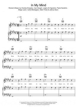 page one of In My Mind (Piano, Vocal & Guitar Chords (Right-Hand Melody))