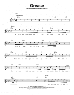 page one of Grease (Pro Vocal)