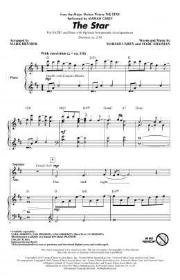 page one of The Star (arr. Mark Brymer) (SATB Choir)