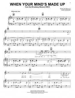 page one of When Your Mind's Made Up (from Once) (Vocal Pro + Piano/Guitar)
