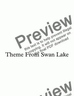 page one of Theme_from_Swan_Lake_Harp_Solo - Full Score