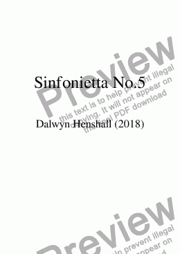 page one of Sinfonietta No.5_I