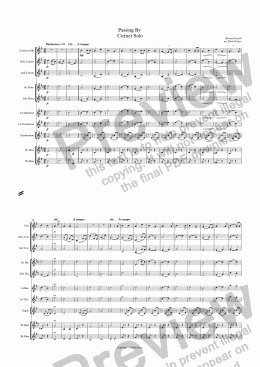 page one of Passing By :  Cornet Solo