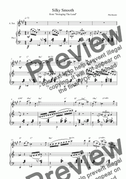 page one of Silky Smooth - Alto Sax solo